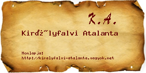 Királyfalvi Atalanta névjegykártya